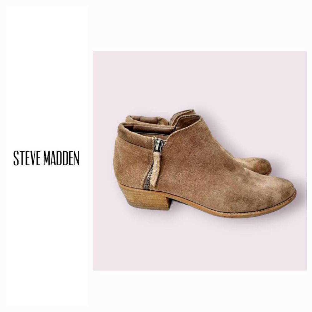 Steve Madden suede booties tobii size 8.5